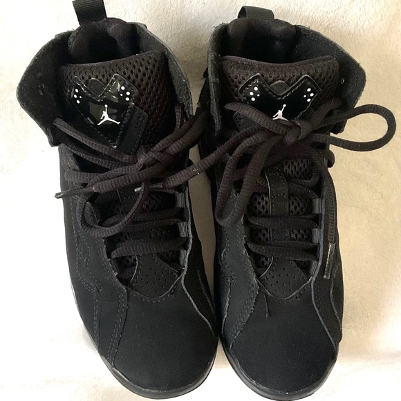 Black JORDAN TRUE FLIGHT PRESCHOOL BASKETBALL SNEAKERS SHOES Size 13C - Picture 13 of 14